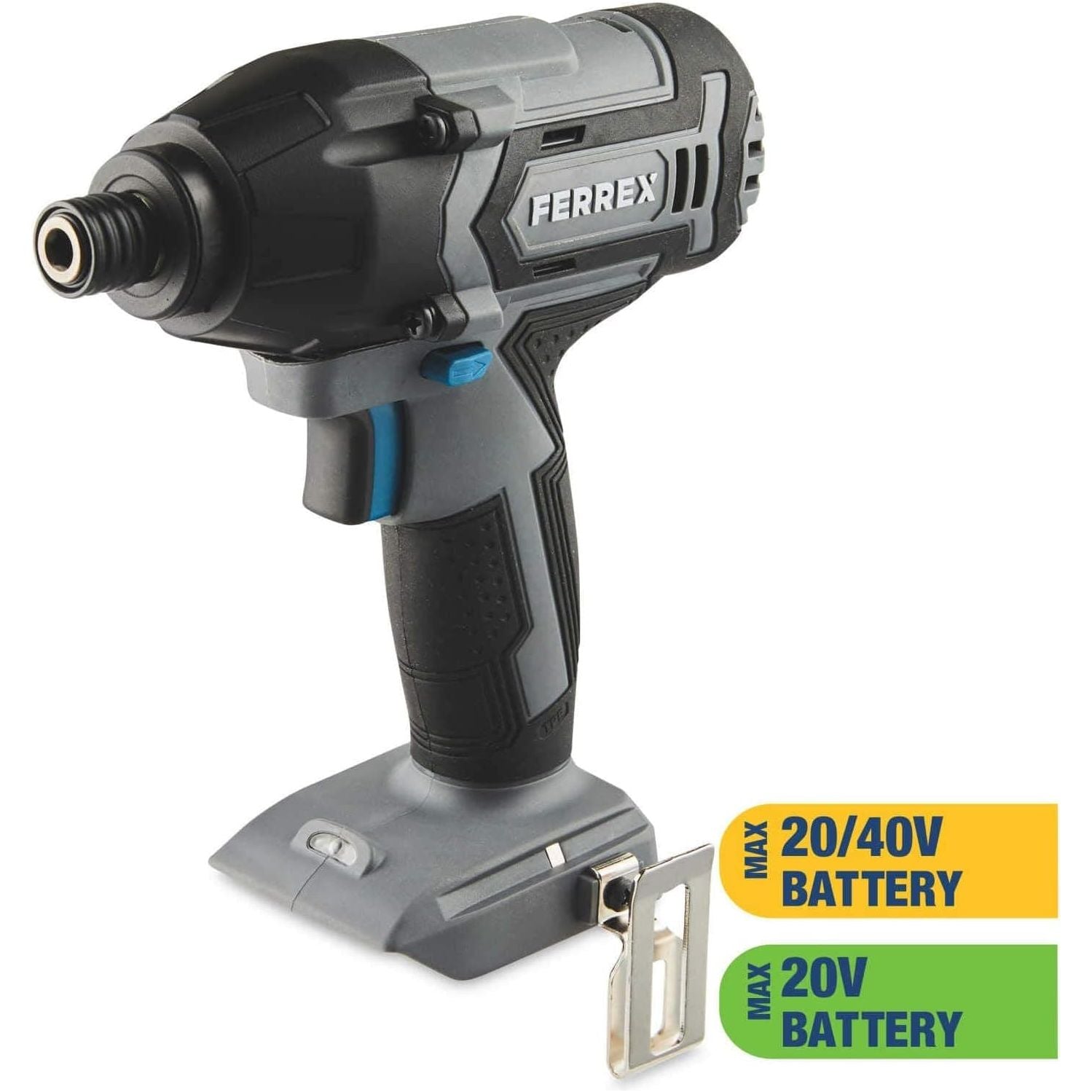 Ferrex 20V Cordless Impact Driver, High-Torque 180Nm, 2800RPM - Bare Unit - 5